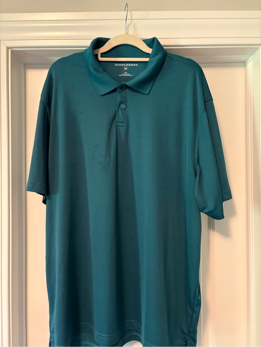 Saddlebred Men's Teal Short-Sleeve Polo